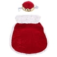 thumbnail image 2 of Halloween Christmas King Dog Costume, Royal Red Cape and Crown Hat Dog Halloween Costumes, Fancy Pet Halloween Costumes, King Dog Costume for Party Photoshoot (Red), 2 of 5
