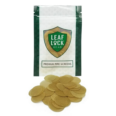 50 Leaf Lock Gear Premium Brass Tobacco Pipe Screen Filters - 3/4