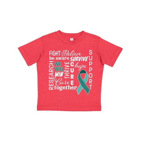 

Inktastic Ovarian Cancer- Together We Will Win Gift Toddler Boy or Toddler Girl T-Shirt