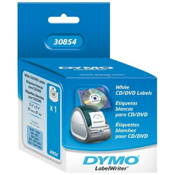DYMO LW CD/DVD Labels for LabelWriter Label Printers White 21/4