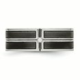 thumbnail image 4 of Stainless Steel Brushed and Polished Black IP Plated CZ Band, 4 of 8