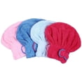 thumbnail image 3 of Here's a polished product description for your **4pcs Microfiber Hair Drying Caps with Bow Design**:\n\n \n\n🌟 **4 Pack Microfiber Hair Drying Caps, 3 of 3
