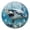 U6, variant on Non-Ticking Silent Wall Clocks Battery Operated Personalized Decor Clock for Living Room,Bedroom-Watercolor Painting Of Dolphins Jumping Out Of The Water(10inch)