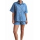 thumbnail image 3 of Conjuntos de 2 Piezas para Mujer: Camisa Vaquera Azul de Corta con Botones y Pantalones Cortos de Mezclilla de Cintura Alta. Azul XL, 3 of 7