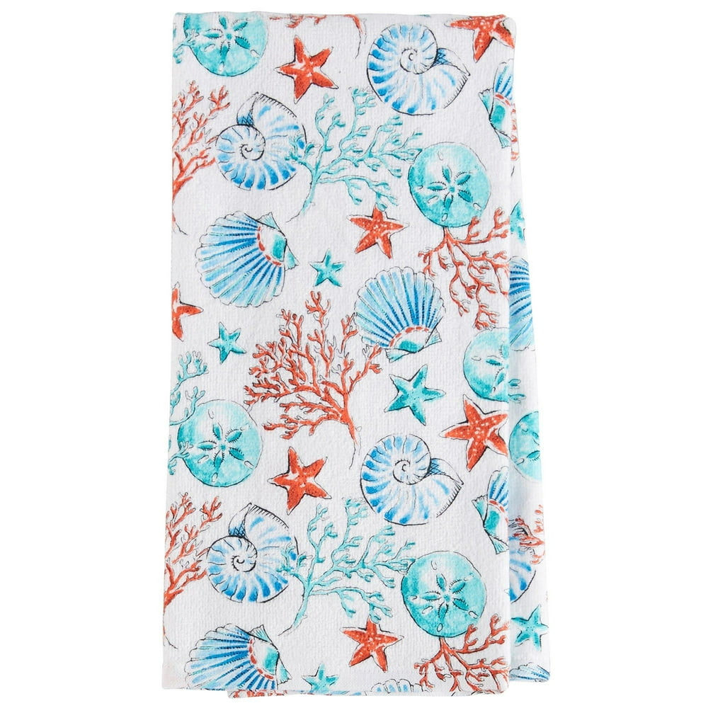 Kay Dee Designs Maritime Terry Kitchen Towel One Size White/orange/blue