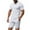 01 White, variant on Awdenio Mens Summer Beach 2 Piece Outfits Casual Vacation Cotton Linen Matching Set Short Sleeve Shirt and Shorts