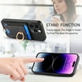thumbnail image 6 of ELEHOLD Leather Case for iPhone 15 Magnetic Detachable Card Holder Magnetic 2 in 1 Wallet Case with Ring Holder Kickstand Compatible with Mag Safe Shockproof Cover,black, 6 of 8