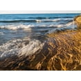 thumbnail image 2 of Eggers, Julie 24x19 Gold Ornate Wood Framed with Double Matting Museum Art Print Titled - Michigan-Upper Peninsula Waterfall and sandstone rock-Pictured Rocks National Lakeshore-Michigan, 2 of 4