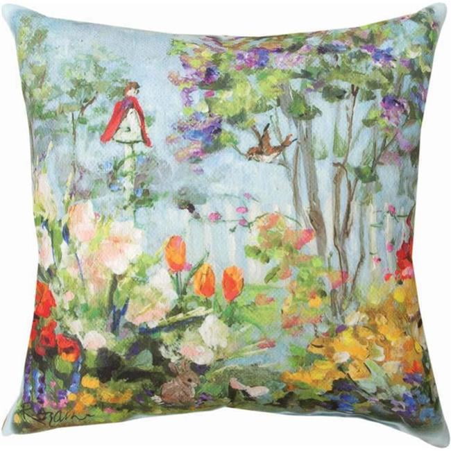 Manual Woodworkers & Weavers SLRRBH 18 x 18 in. 100 HR Red Roof Birdhouse RP Pillow