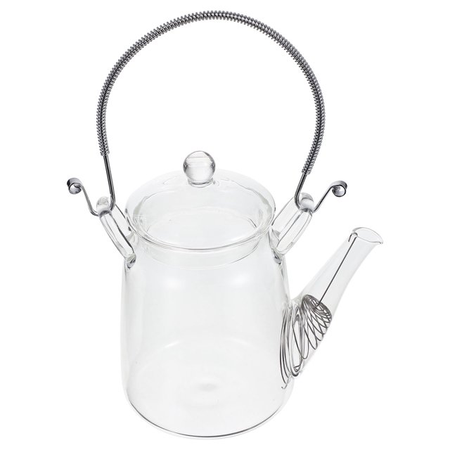 Tetera portátil de verano con asa de vidrio y infusor extraíble para enfriar