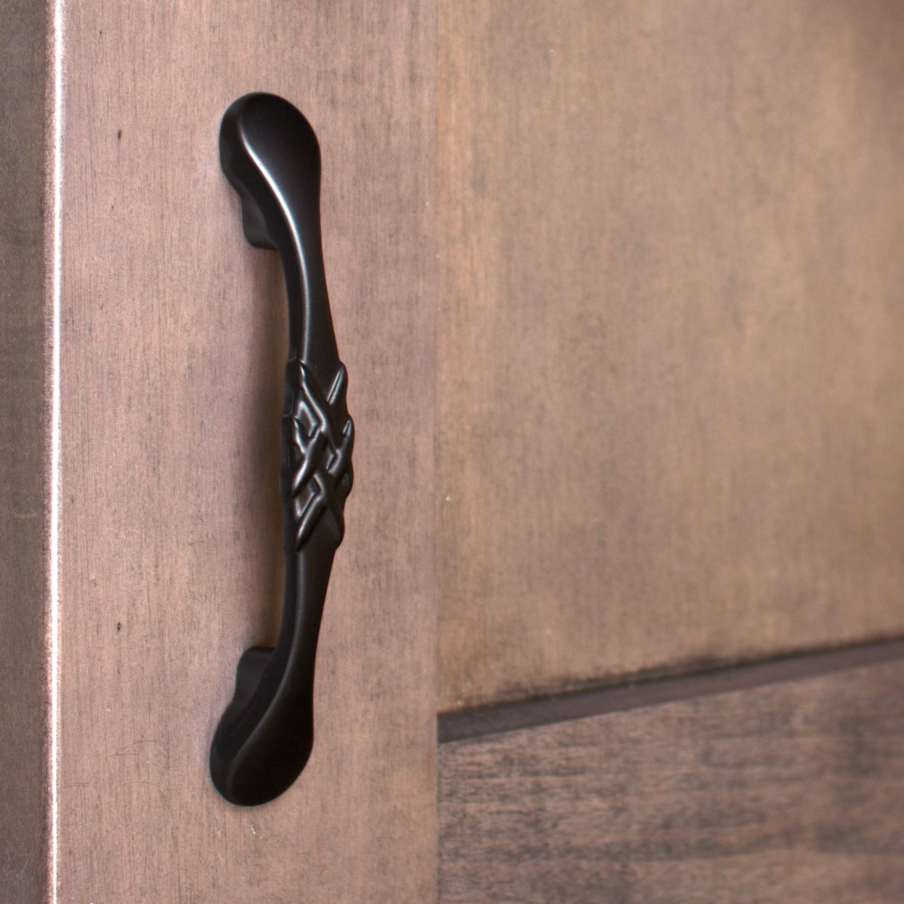 GlideRite 3 in. Center Classic Braided Cabinet Hardware Pull Handles, Matte Blacks, Pack of 10