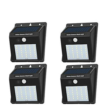 

Solar Sensor Lights Outdoor 30 LED Wireless Waterproof Security Solar Motion Sensor Wall Lights for Fence Patio Deck Yard Garden with Motion Activated Auto On/Off (4 Cool White)