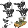 thumbnail image 1 of Ruedas Giratorias con Freno, Ruedas para Muebles De Servicio Pesado De 4 Piezas Ruedas De Placa Industrial Ruedas Industriales De Metal, Ruedas De Transporte De Placa Industrial con, 1 of 5