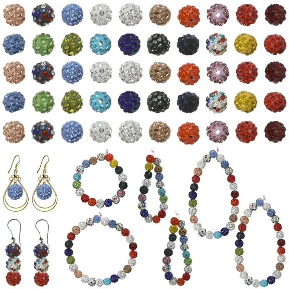 DESIGNICE 100pcs Unique Texture Beads Bracelet Loose Beads Multi-colored Jewelry Creation
