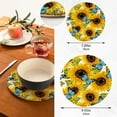 thumbnail image 3 of SKYSONIC Colorful Wild Sunflower Pot Holders Trivets, 2 Pcs Heat Resistant Trivets,Flying Butterfly Cotton Thread Weave Mats for Hot Pads Pans Pot Bowl Teapot for Kitchen Decor, 3 of 7