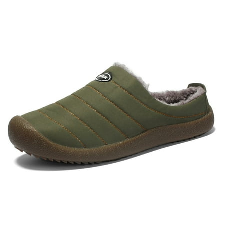 

Sentuca Winter Men s Plus Velvet Cotton Mop Warm Indoor Cotton Shoes Home Wear And Mop Dual-use Cotton Shoes