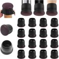 thumbnail image 1 of Paquete de 16 protectores de suelo pequeños de silicona negra con fieltro envuelto, puntas de goma para sillas, fundas para patas de sillas, almohadillas protectoras para patas de muebles, sin ruido y sin arañazos Sincero Electrónica, 1 of 5