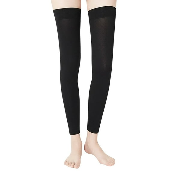 AWZXDE Blend Knee High Leg Warmers Women's Soft Stretchable Comfortable All Season Black,One Size
