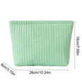 thumbnail image 2 of Neorosiri Portable Waterproof Cosmetic Bag - Stylish Striped Hand-take Knitted Pouch for Makeup, Travel, and Daily Use, 2 of 5