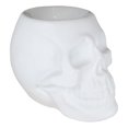 thumbnail image 2 of Matte White Gothic Skull Skeleton Ceramic Votive Candle Essential Oil Warmer, 2 of 8