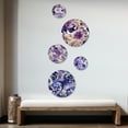 thumbnail image 2 of Designart "Paisleys In Lavender Purple" Floral Round Wall Art Set Of 5 - Purple Glam Wall Living Room Decor Set, 2 of 6