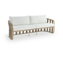 Meridian Furniture San Pietro Cream Olefin Upholstered Outdoor Patio Sofa