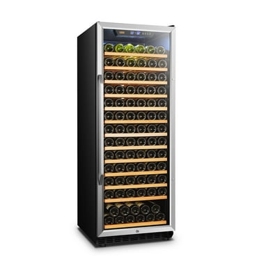 Lanbo 24 inch Built in Black 143 Bottle Single Zone Wine Cooler LW155S