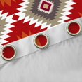 thumbnail image 4 of Feelyou Retro Hippie Aztec Black Out Curtains for Men, Red Cyan Stripe Triangle Curtains Pack of 2 (42x63 Each), Mandala Bohemian Theme Bedroom Curtains, Black Out Curtains Decor, 4 of 6