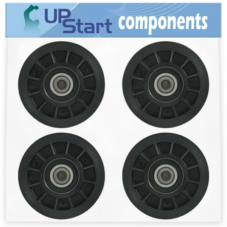 4-Pack 532194327 Flat Idler Pulley Replacement for Craftsman 917253240 Lawn Tractor - Compatible with 194327 Pulley