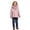 Pink-a, variant on LRen Kids Geometric Print Hooded Windbreaker Jacket, Water Resistant Zip Up Coat for Big Kids Ages 2-10, Outdoor School Daily Wear