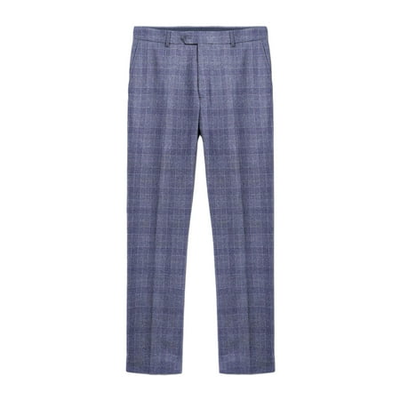 Lambretta Mens Bradley Checked Suit Pants