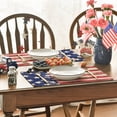thumbnail image 2 of Sm:)e American Flag 4th of July Placemats Set of 4 12x18 Inches, Durable and Easy Cleaning Perfect for Independence Day Celebration and Family Gathering, 2 of 7