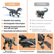 Remote Control Dinosaur Toy for Kids Ages 3-8, 18.1 inch RC Dino Robot with LED Lights, Walking Roaring Sound, Realistic Movement, Electronic Dinosaur Gift for Boys Girls Birthday Christmas