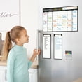 thumbnail image 6 of CLEVER CLEAN Magnetic Dry Erase Monthly Calendar - 17"x12" Monthly Calendar for Fridge - 4"x12" List Board 2 Pcs - 6 Extra Fine Point Markers Included - Shipped Flat, 6 of 8