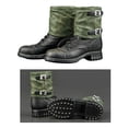thumbnail image 3 of Botas de combate de vinilo a escala 1/6, modelo de soldado alemán hecho a mano, juguetes masculinos del ejército, 12'' con polainas, 3 of 7