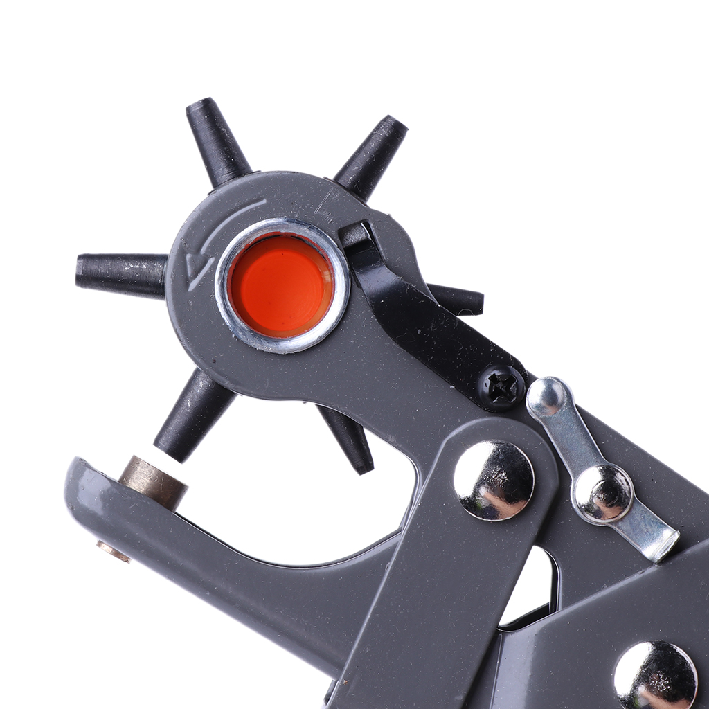 Geemin 6 Sized Heavy Duty Belt Hole Punch Hand Pliers Belt Holes Pliers Tool
