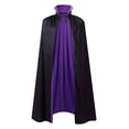 thumbnail image 3 of Capa de Halloween, disfraz de cosplay suave de Halloween para fiesta, espectáculo, disfrazarse Violeta Negro 150 cm, 3 of 9
