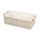 thumbnail image 1 of 1 cesta de almacenamiento trenzada, trenzada decorativa bohemia de 30 x 14 x 10 cm, 1 of 6
