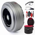 thumbnail image 1 of Leica Elmarit-TL 18mm f/2.8 Aspherical Pancake Lens for APS-C-Format L-Mount Mirrorless Cameras, Silver + 4.5" Padded Case Leica 11089_AG1_G1, 1 of 6