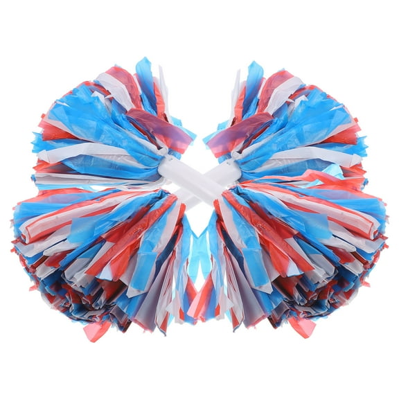 PAMINGONO 2Pcs Cheerleader Pompoms for Sports Events and Parties PET PE Material 6 Inches