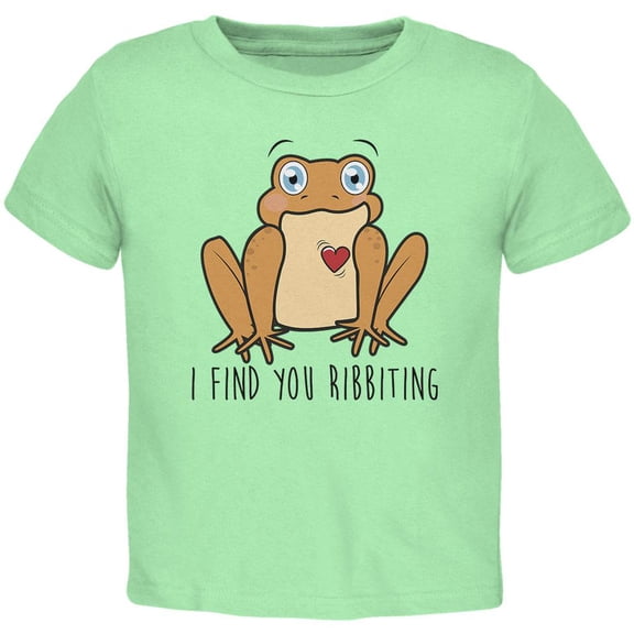 Toad I Find You Riveting Funny Pun Valentine's Day Toddler T Shirt Mint 2T