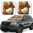 thumbnail image 1 of JUNZAN Cartoon Cheetah With Attitude Pattern Car Windshield Sun Shade | Reflective Sunshade | Foldable 2-Piece Sun Shield Protect Your Car | Fits Sedans, SUVs, Hatchbacks-Small, 1 of 6
