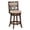 Cherry, variant on Pemberly Row Traditional 24" Wood & Fabric Swivel Counter Stool in Cherry