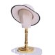 thumbnail image 1 of Soporte para cabeza de peluca Fernando con base alta dorada para sombrero, 1 of 8