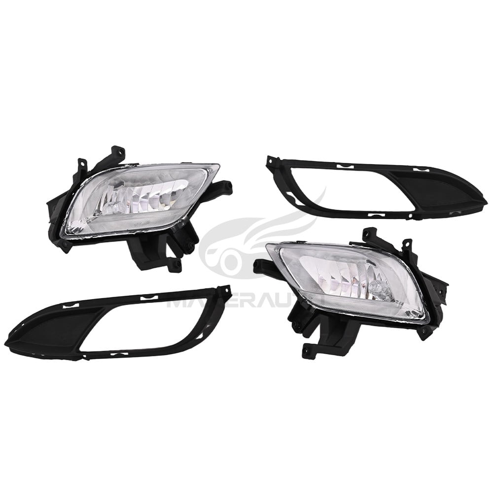 Fog Lights Bezels Trim Lamp Assembly with Bulbs for 2014-2016 Kia Forte