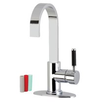 Kingston Brass LS8611DKL Kaiser One-Handle 1-Hole Deck Mounted Bar Faucet, Polished Chrome