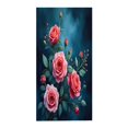 thumbnail image 2 of Vibrant Pink Roses Beach Towel - Elegant Floral Design for Women Perfect for Pool Travel and Bath Use - Luxurious Softness, 2 of 6