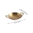 thumbnail image 2 of HAMPPLIES 1Pcs Stainless Steel Pasta Pot 32X25.5X5.5Cm In Golden With Hammer Texture And Double Handle, 2 of 8