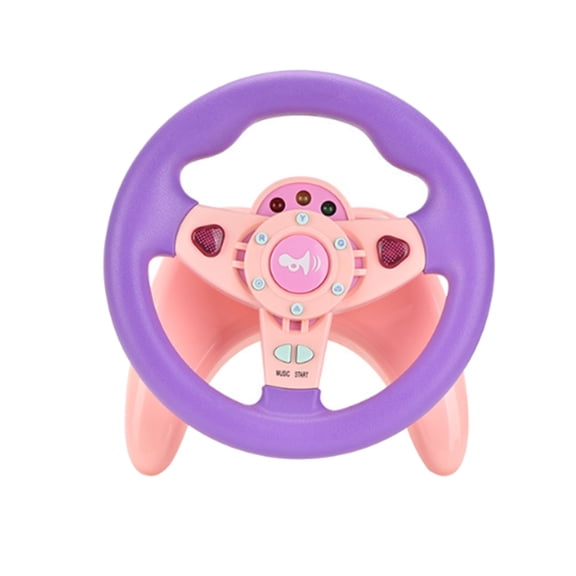 Interaction LED Light And Music Steering Wheel Toy For Kids With Realistic Driving Simulation Sound Effect Education Toy