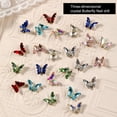 thumbnail image 2 of dianhelloya Nail Art Supplies 10Pcs Nail Art Decor Shining Three-dimensional Gloss Non-fading DIY Faux Crystal Manicure Craft Butterfly Nail Charm Nail Salon Supply, 2 of 7